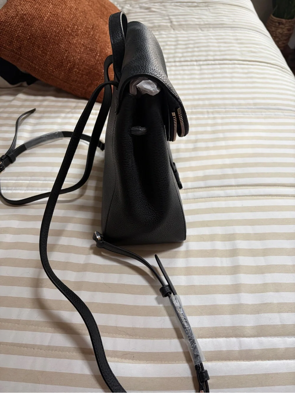 kate spade Black Pebbled Leather Mini Backpack